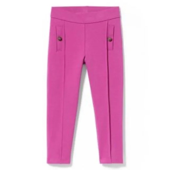 Janie and Jack Magenta Rosebud Ponte Leggings 6-12M - Picture 1 of 7